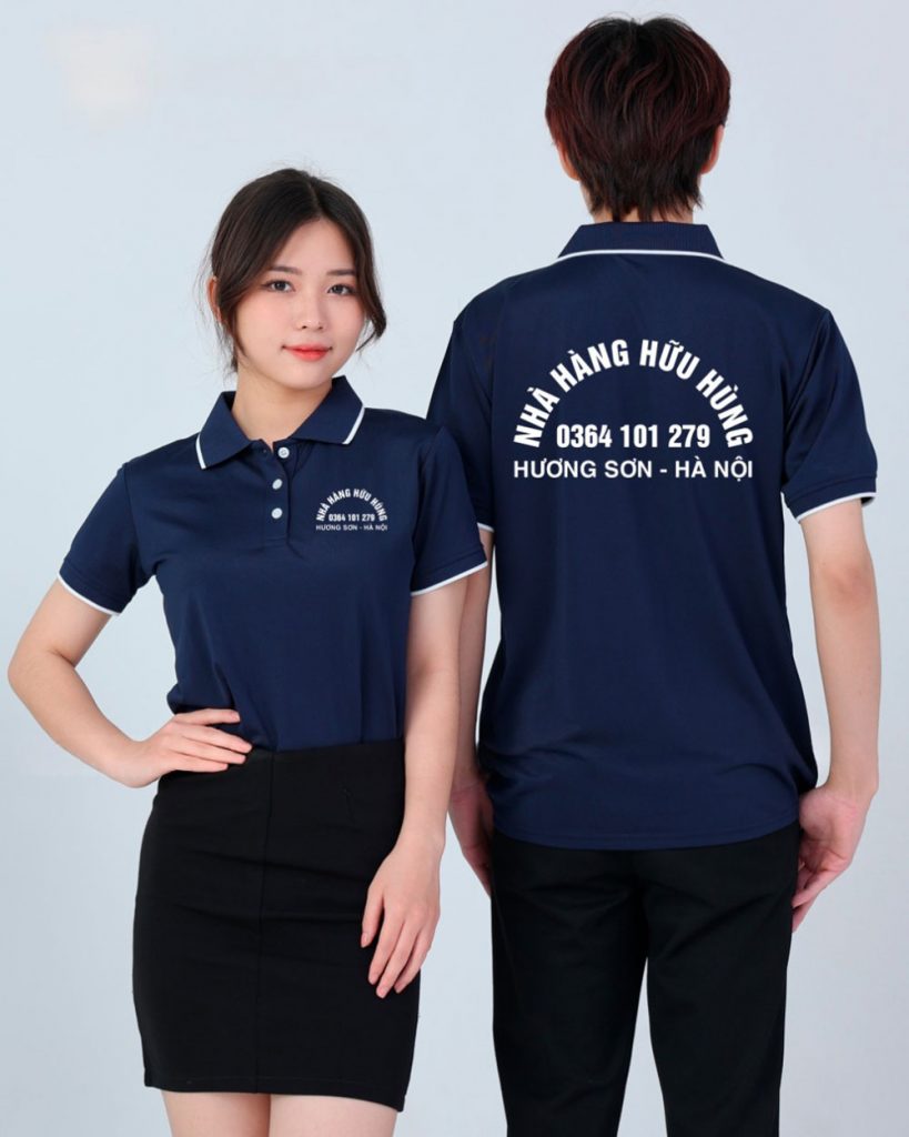 May đồng phục Nhà hàng Hữu Dũng Hương Sơn - Hà Nội