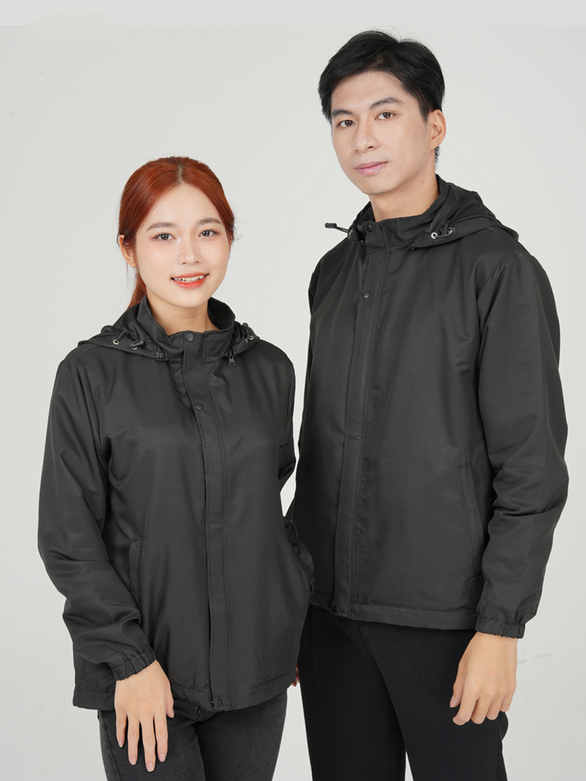 Áo gió đồng phục may sẵn màu đen