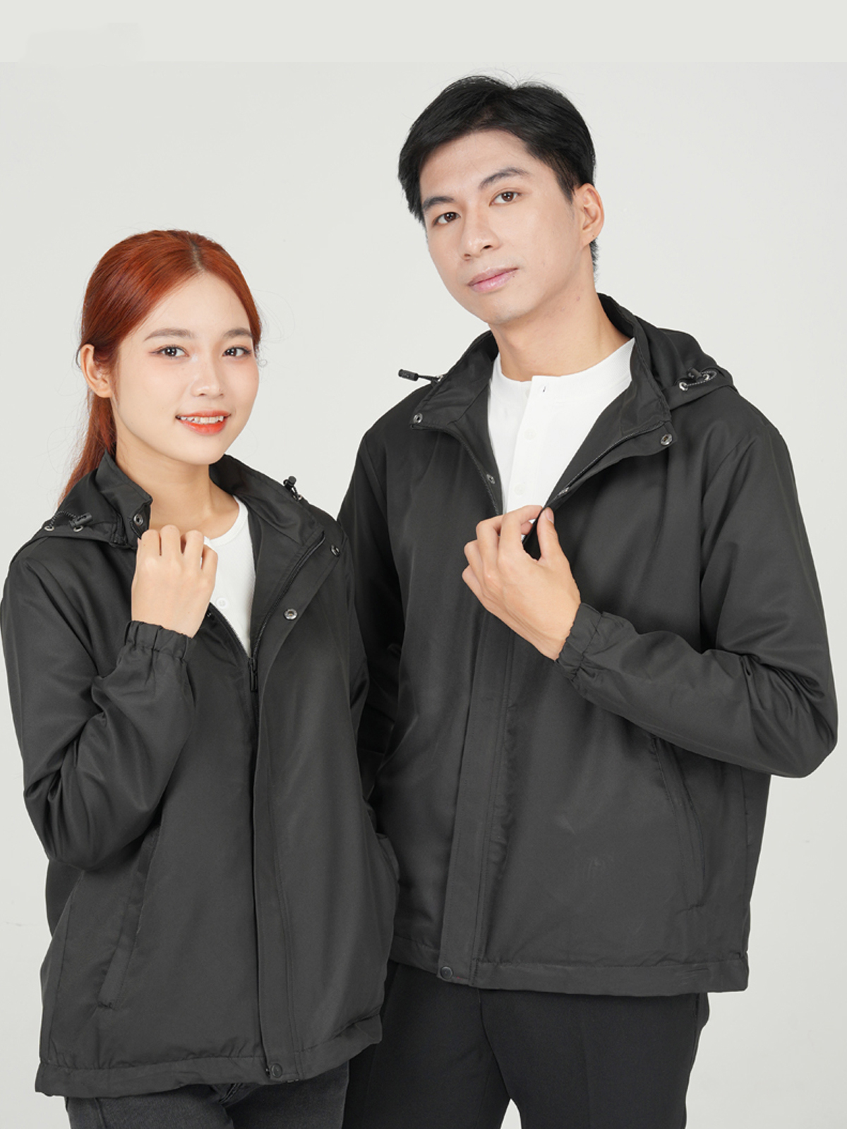 Áo gió đồng phục may sẵn màu đen