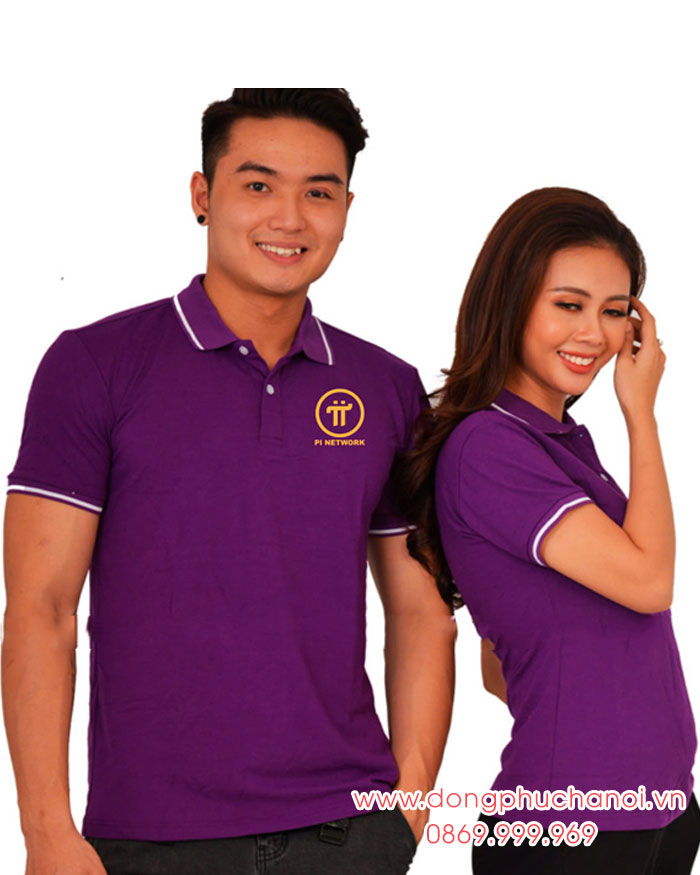 Áo polo in logo Pi Network