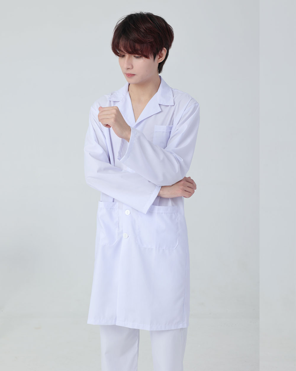 Đồng phục bác sĩ nam - áo blouse trắng dài tay