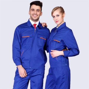 Đồng phục công nhân màu xanh phối cam