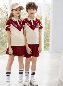 Đồng phục học sinh - mầm non phong cách Hàn Quốc đỏ kem – MN05