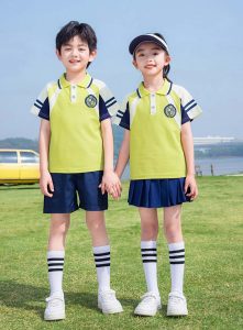 Đồng phục học sinh - mầm non polo xanh lá năng động – MN01