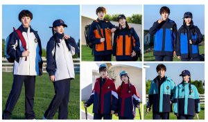 Đồng phục học sinh mùa đông - áo khoác gió phối màu năng động