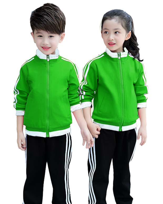 Đồng phục học sinh mùa đông - áo khoác thể thao màu xanh lá