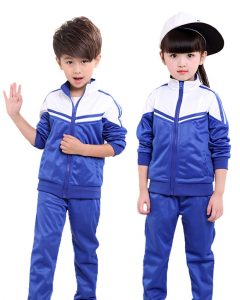 Đồng phục học sinh mùa đông màu xanh dương phối trắng