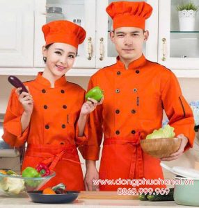 Đồng phục nhà bếp màu cam