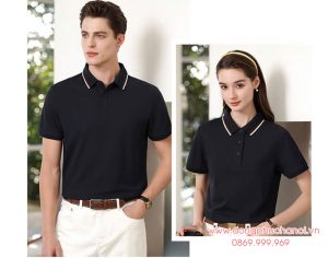 Mẫu áo phông đồng phục công sở màu đen