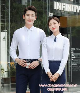 Mẫu áo sơ mi công sở màu trắng