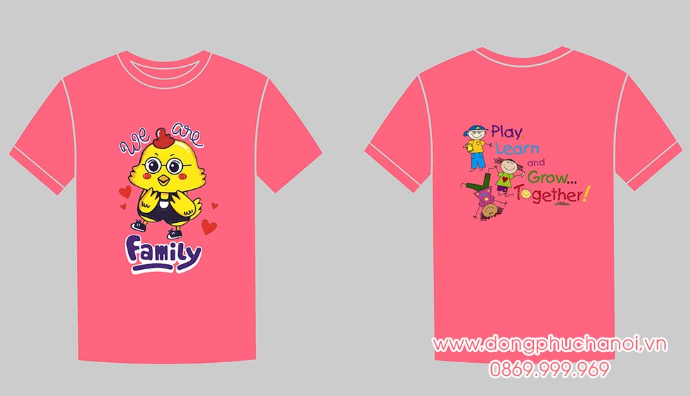 May áo Lớp We are family - Play Learn and Grow Together