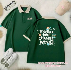 May và In áo Lớp A1 K60 Trường Láng Hạ - Together We change the world