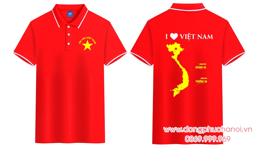 May và In áo cờ đỏ sao vàng Tôi yêu Việt Nam