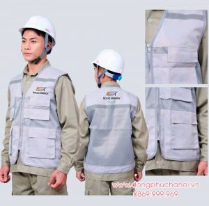 May và In áo gile SOLIQ Energy Smart Power From Sun