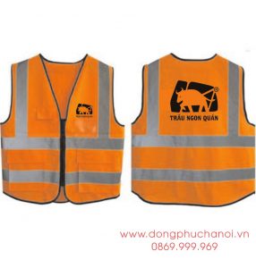 May và In áo gile đồng phục Trâu Ngon Quán