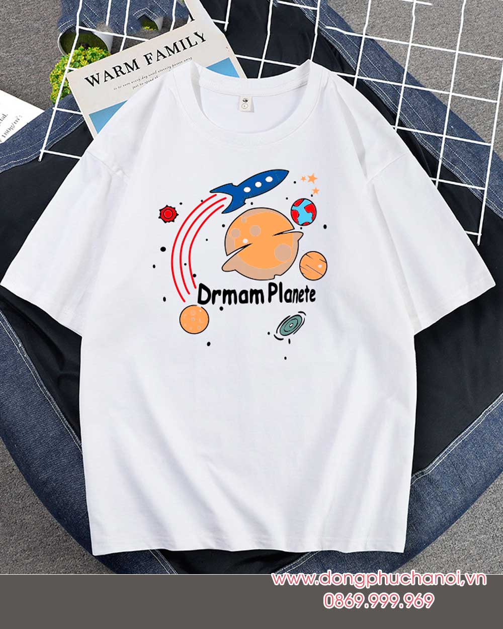 May và In áo phông đồng phục Drmam Planete