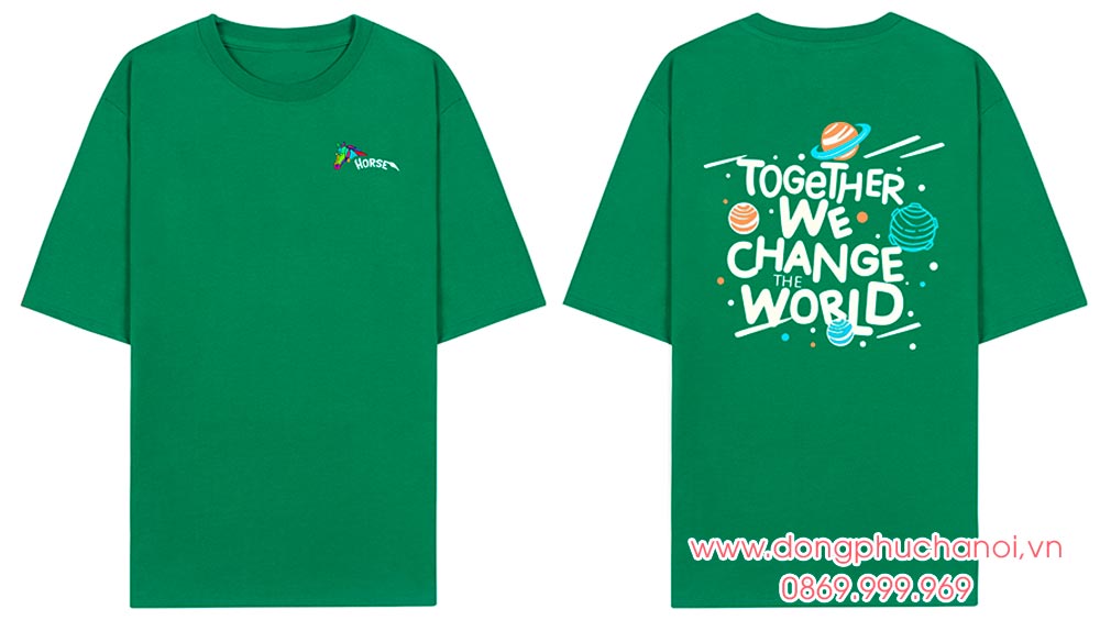 May và In áo phông đồng phục Horse - Together We change the World