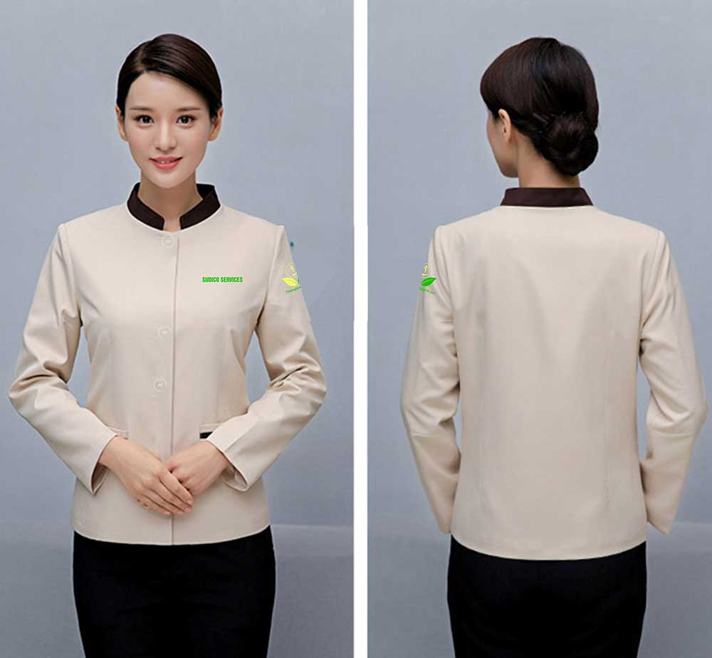 May và In đồng phục nhân viên vệ sinh khách sạn Sudico Services