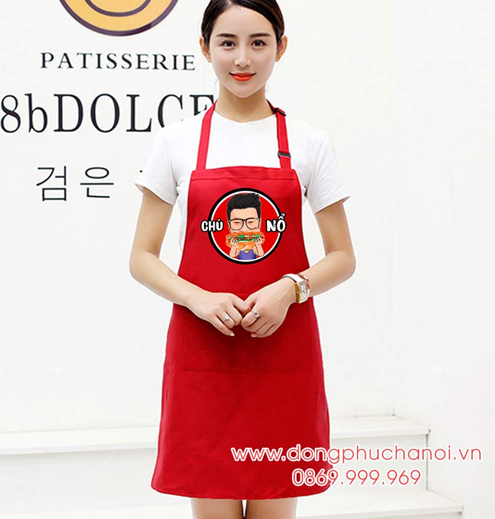 May và In tạp dề Quán Chú Nổ
