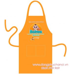 May và In tạp dề Tiệm cháo dinh dưỡng Babuu