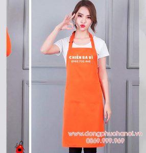 May và In tạp dề đồng phục Chiến Ba Vì