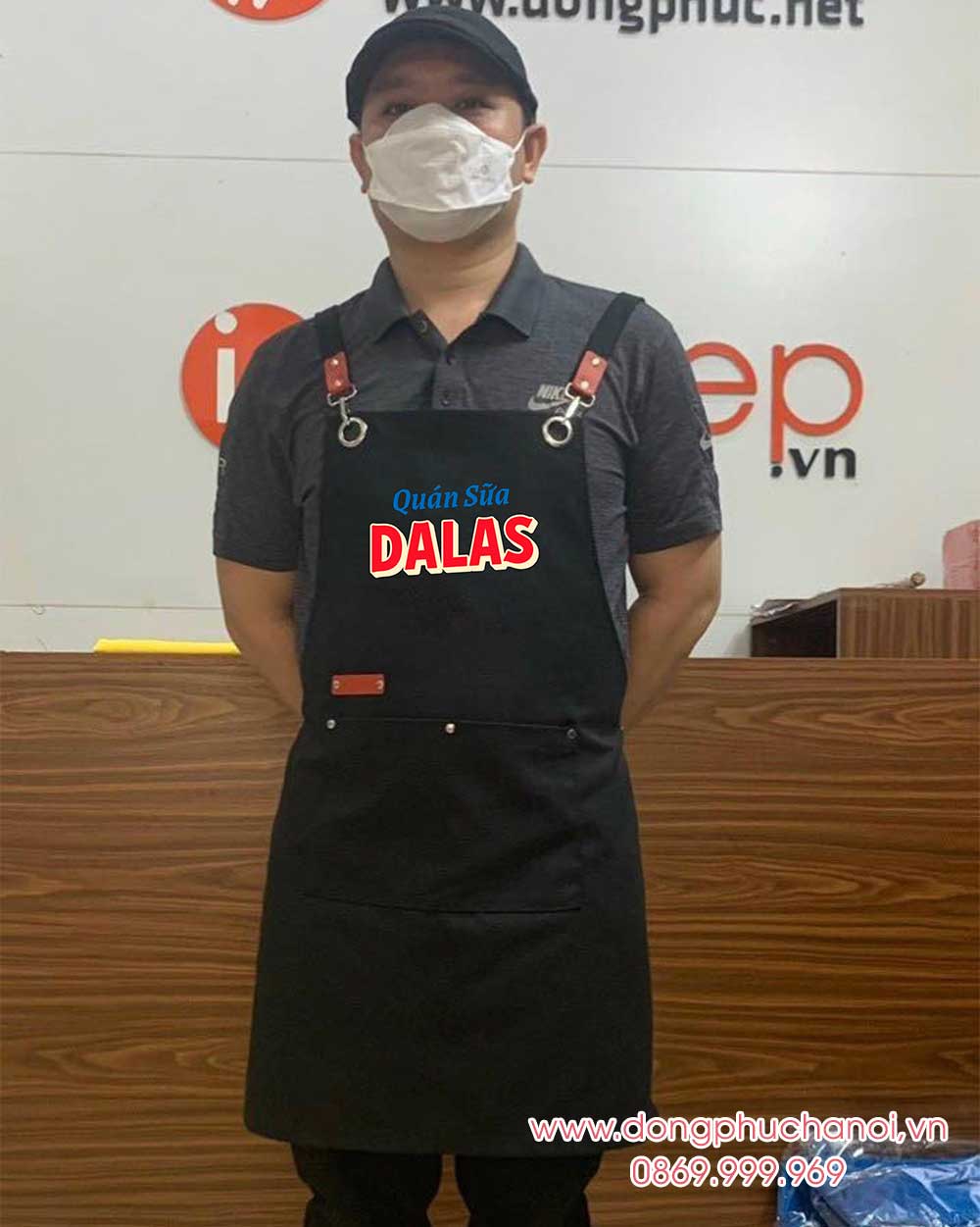 May Và In Tạp Dề Đồng Phục Quán Sữa Dalas
