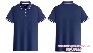 May áo polo đồng phục màu tím than