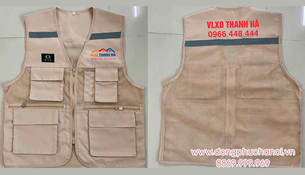 May và In áo gile Công ty VLXD Thanh Hà