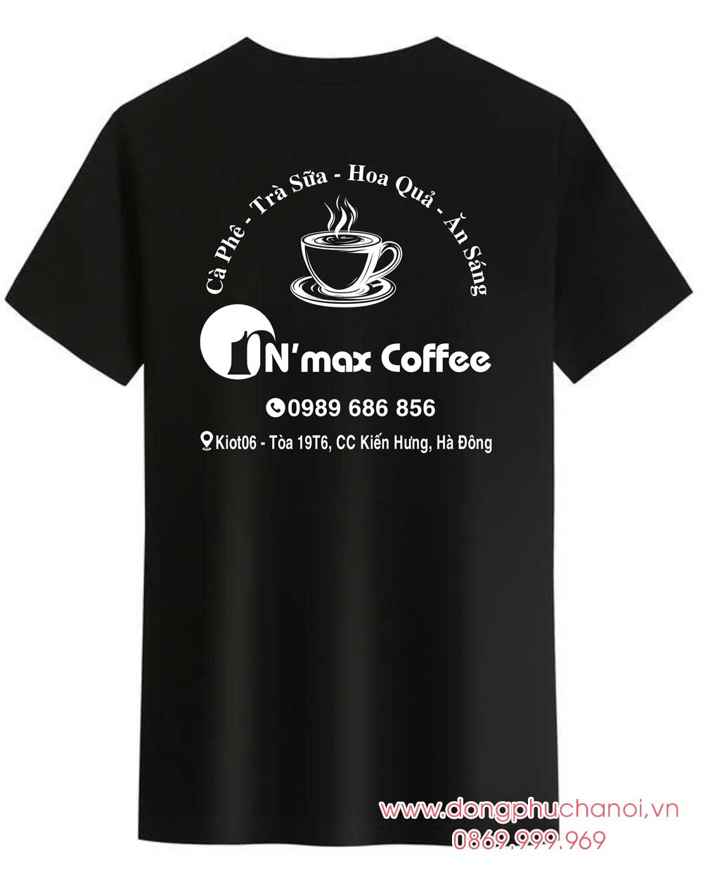 May và In áo phông Quán N'Max Coffee