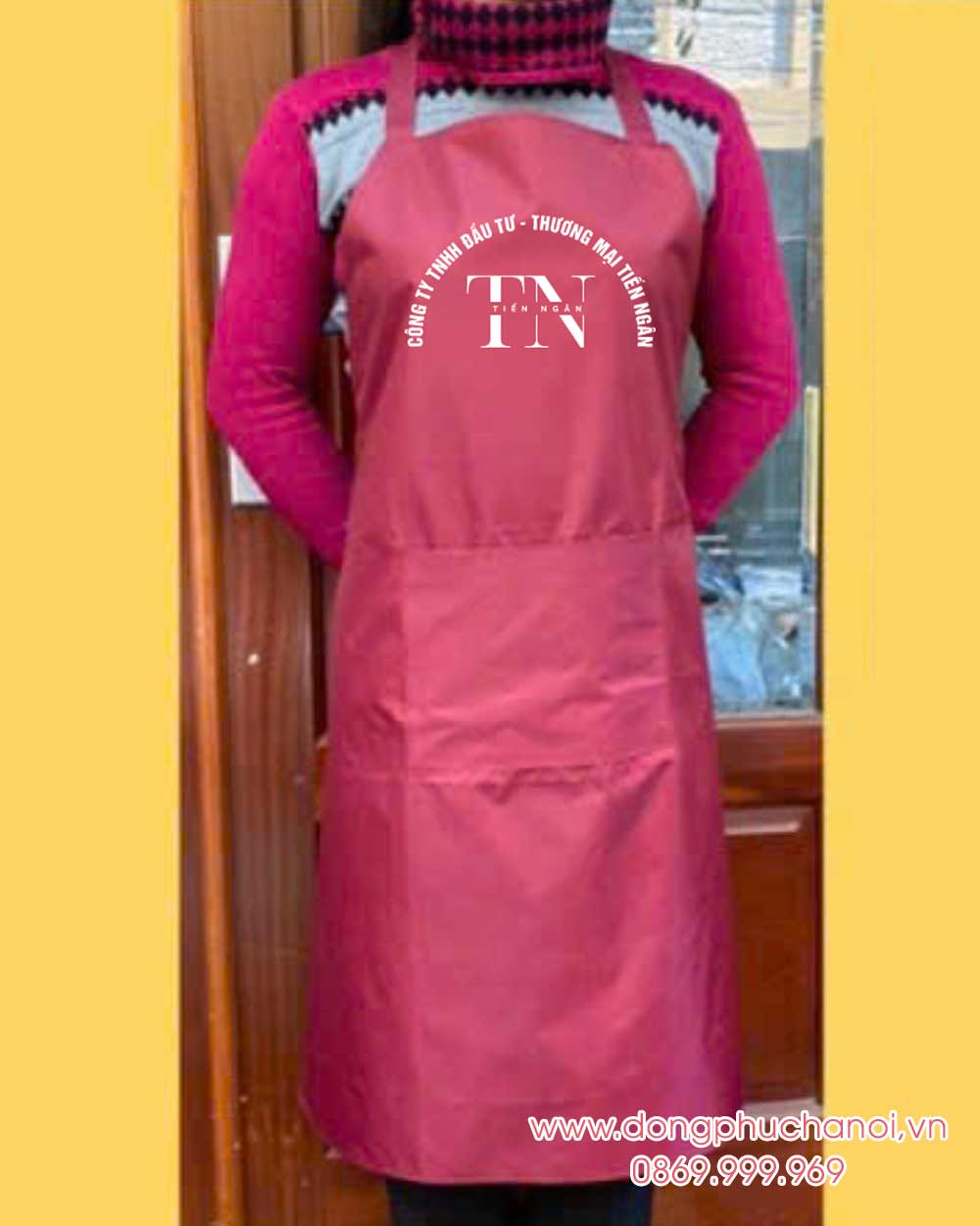 May và In tạp dề Công ty TNHH Đầu tư - Thương mại Tiến Ngân